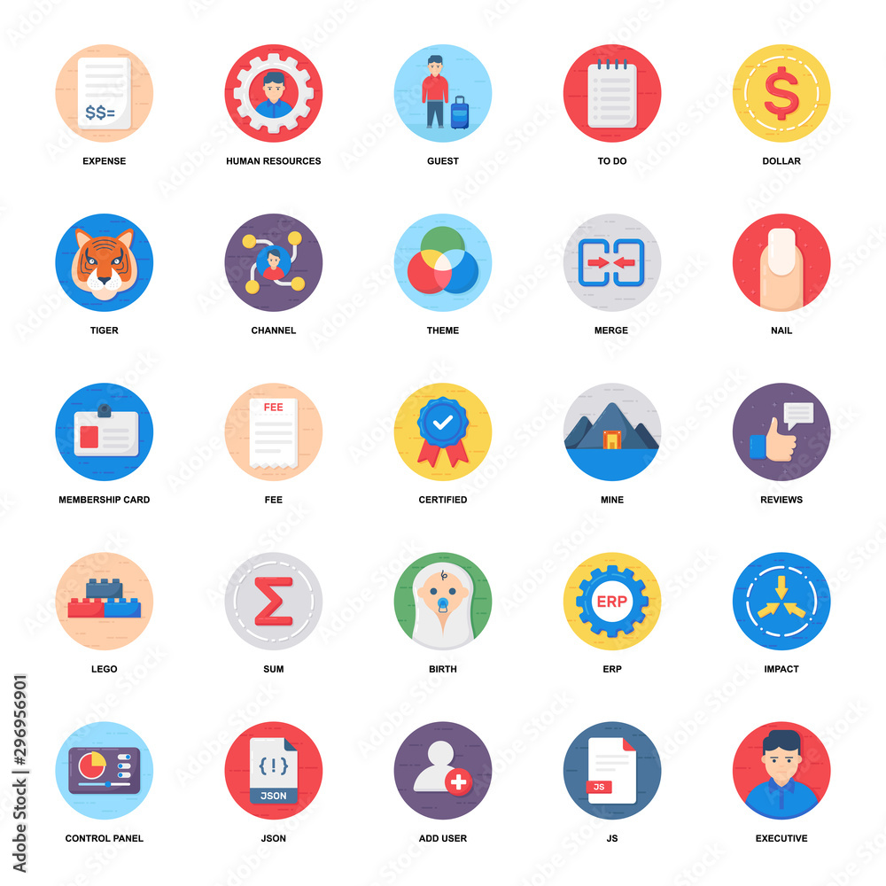 Human Resource Flat Icons Pack Human Resource Flat Icons Pack