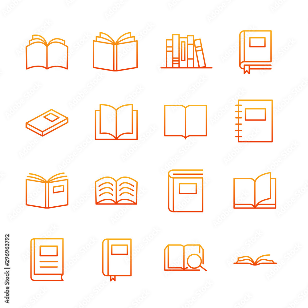 Book set icon template color editable. Book pack symbol vector sign isolated on white background. Simple logo vector illustration for graphic and web design. Book set icon template color editable. Book pack symbol vector sign isolated on white background. Simple logo vector illustration for graphic and web design.