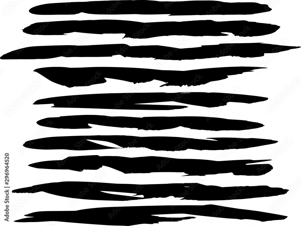 Set of black paint, ink brush strokes, brushes, lines. Dirty artistic design elements Set of black paint, ink brush strokes, brushes, lines. Dirty artistic design elements