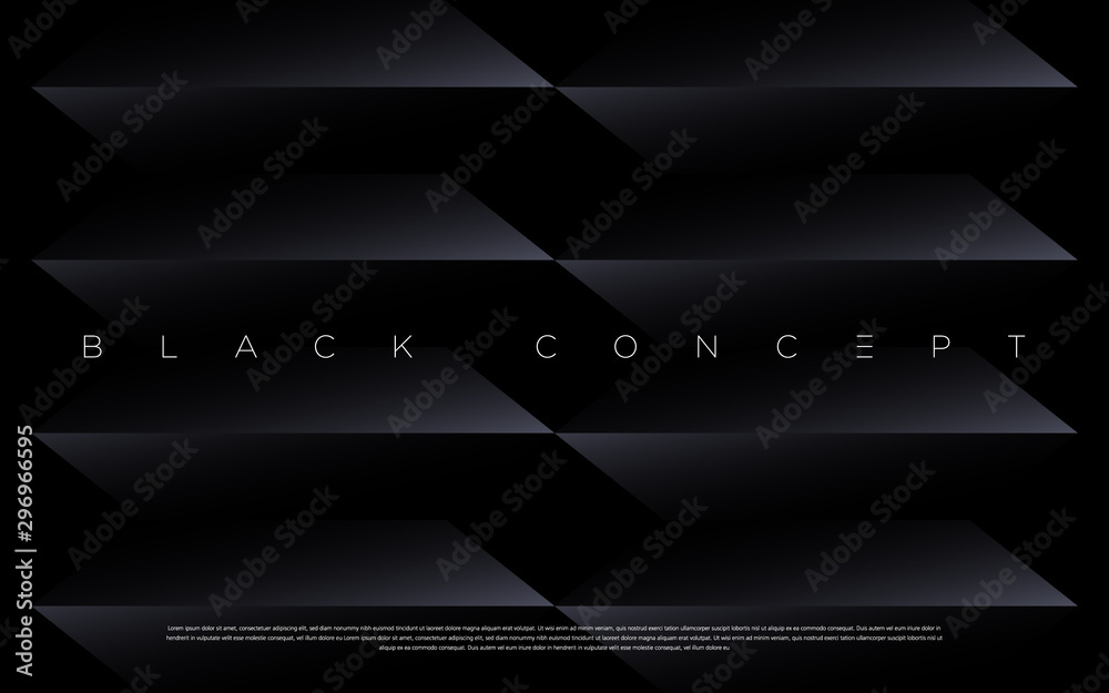 Minimalist black premium abstract background with luxury dark geometric ...