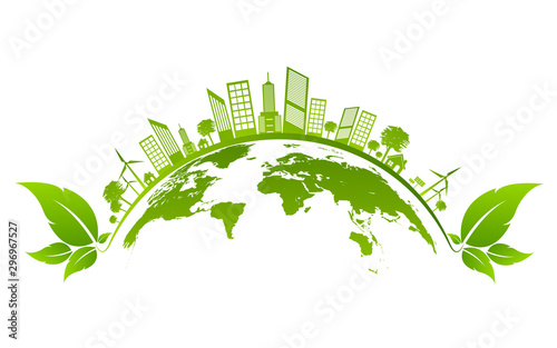 Ecology concept and Environmental ,Banner design elements for sustainable energy development, Vector illustration