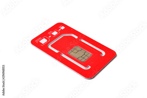 Plakat New sim card on white background 