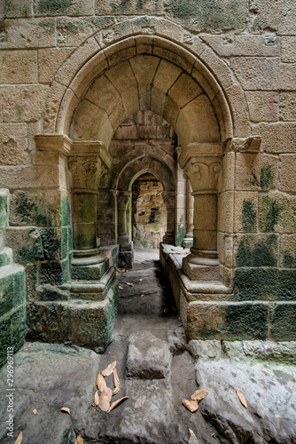 Stone Arches in the old Monastery of Santa Cristina in the Ribeira Sacra © Fernando