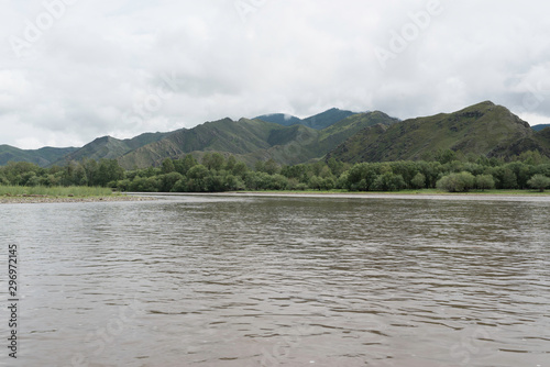Mongolian landscape along river Ider