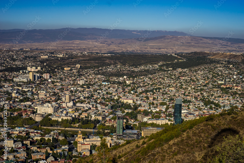 Fototapeta premium Panoramic view of Tbilisi's downtown