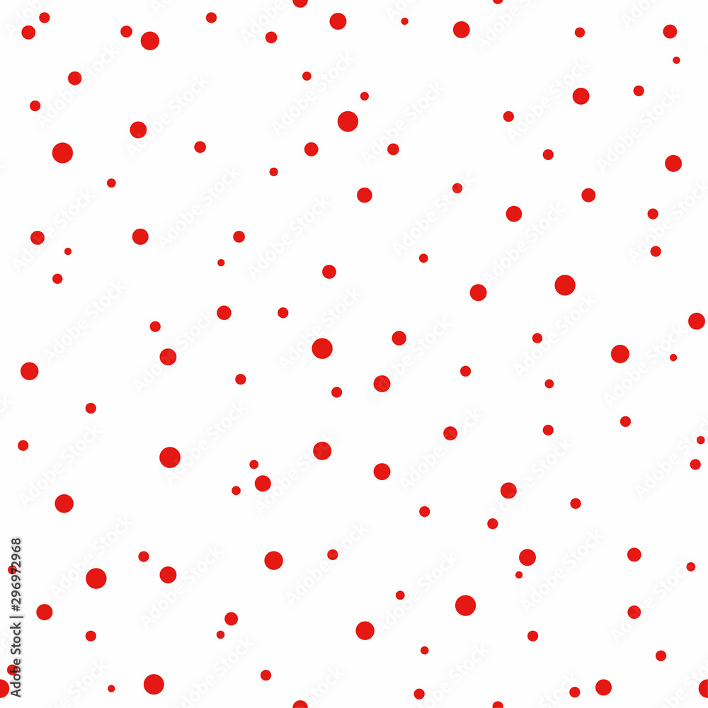 Seamless abstract pattern of little red circles and dots on white. Decorative wallpaper, good for printing. Seamless abstract pattern of little red circles and dots on white. Decorative wallpaper, good for printing.