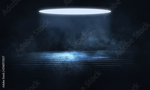 Empty background scene. Dar...