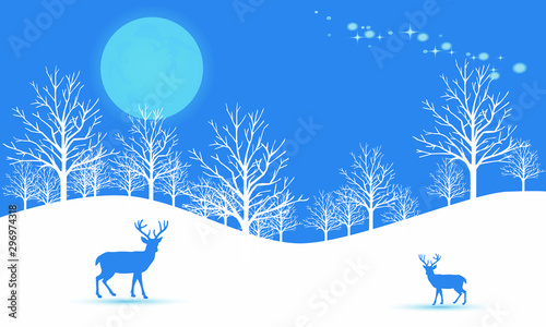 Celebration winter season in the night