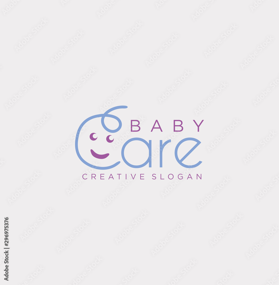 Baby Care Logo Design Concept Template . mother and baby logo.