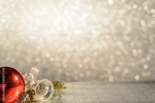  christmas composition on bokeh background14 photo