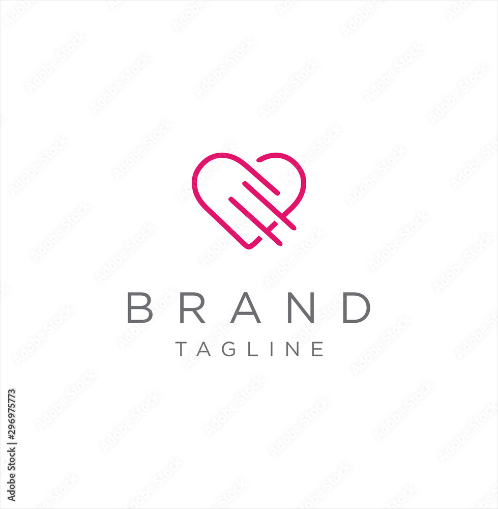 Heart Love Line Logo Design Abstract Stock Vector . love Heart Logo . Heart Love Line Logo Design Abstract Stock Vector . love Heart Logo .