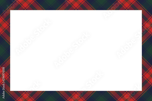 Rectangle borders and Frames vector. Border pattern geometric vintage frame design. Scottish tartan plaid fabric texture. Template for gift card, collage, scrapbook or photo album and portrait.