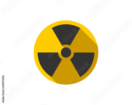 Radiation icon vector. Warning radioactive sign danger symbol.