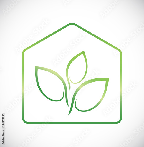 house with leaf icon