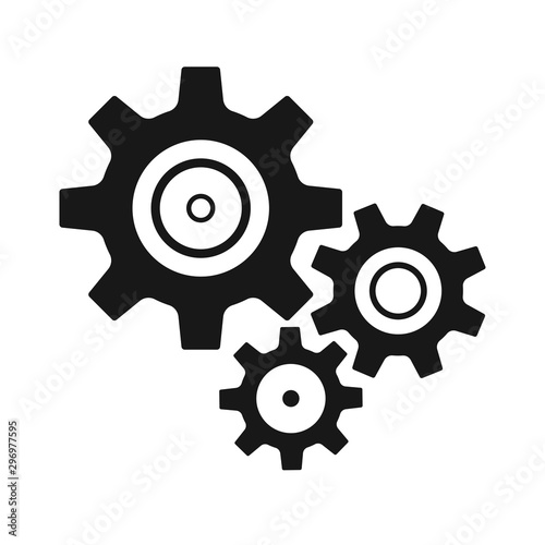 Gear icon. Machinery industry technology,Collaboration and organizational development,Icon design