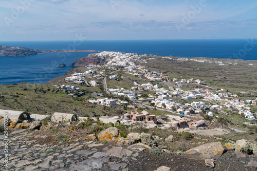 Panorama of Santorini island