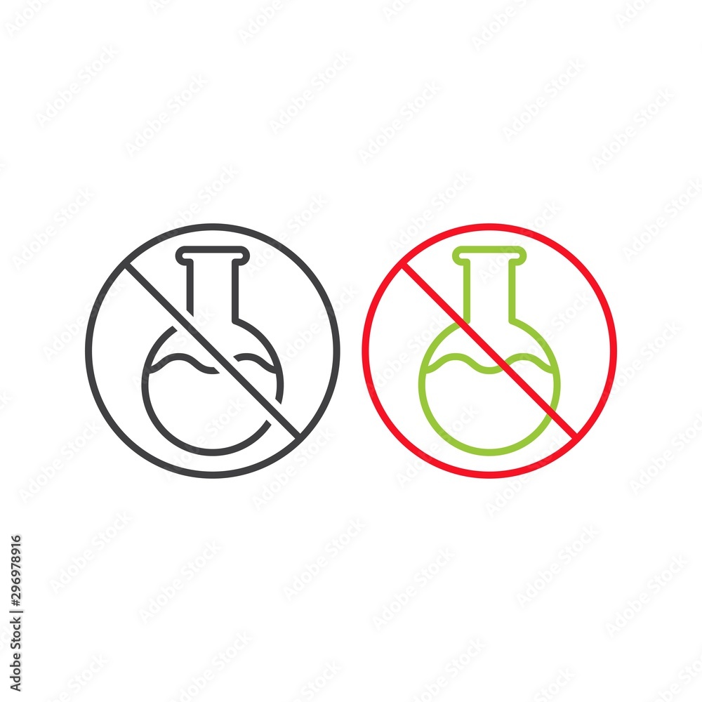 Chemical free,no preservative, no additive sign. Vector icon template Chemical free,no preservative, no additive sign. Vector icon template