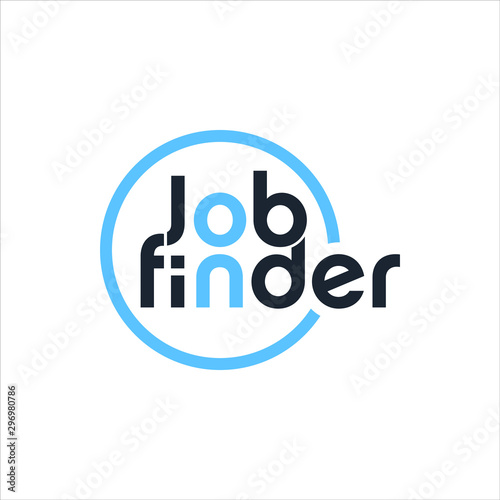 simple modern playful text for job finding company logo design inspiration