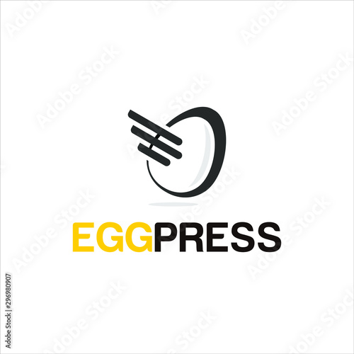 simple fun and playful modern cartoon style egg vector for express food delivery company logo design or print art inspiration