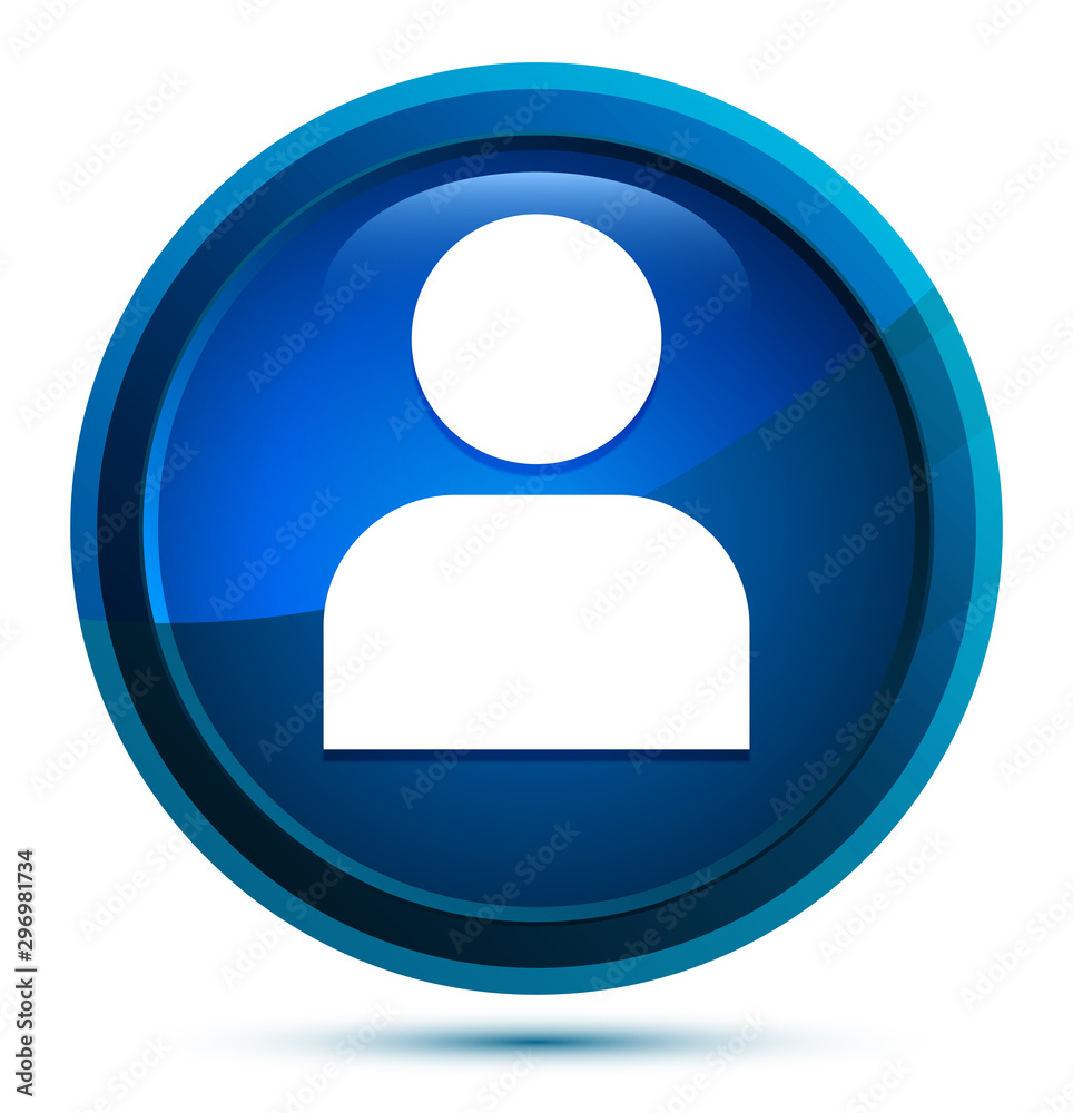 User profile icon elegant blue round button illustration User profile icon elegant blue round button illustration
