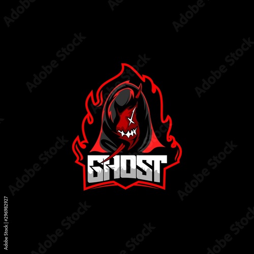 ghost mascot logo team