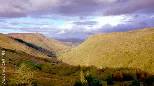 Aerial view from Glengesh Pass by Ardara, Donegal, Ireland photo