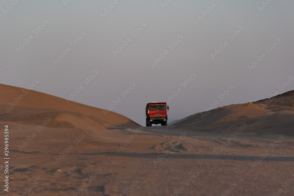 Truck in desert - Iran Truck in desert - Iran
