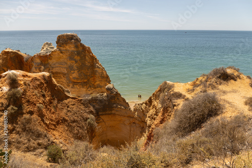 Coast of the Algarve area in Portugal.