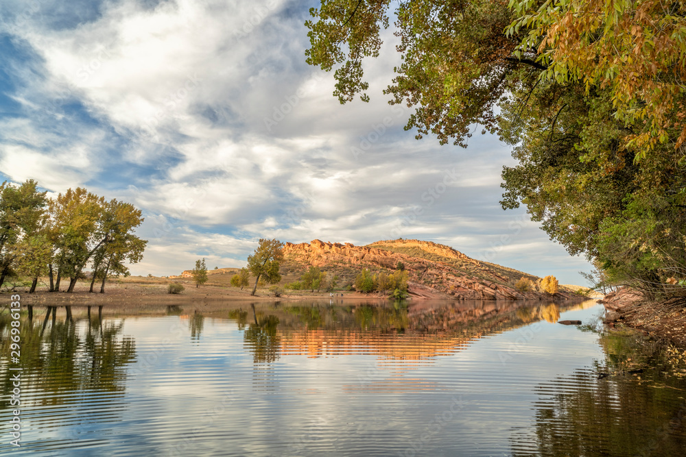 mountain lake in fall scenery mountain lake in fall scenery