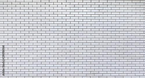 Modern brick wallpaper concept: Panoramic white brick tiles, wall texture panorama background