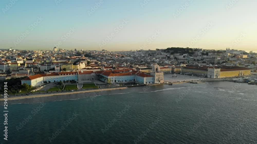 Aerial View of Commerce Square in Lisbon Portugal Aerial View of Commerce Square in Lisbon Portugal