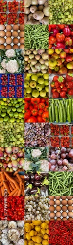 Lovely healthy food together in a collage
