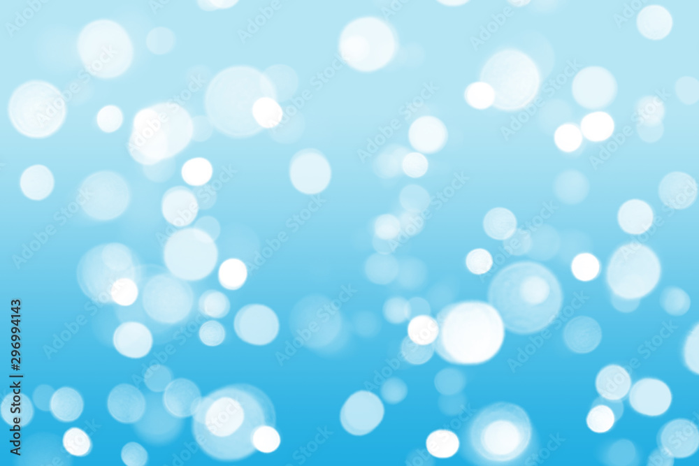 Beautiful soft blue Abstract bokeh blue background