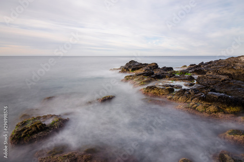 Awesome sunrise in La Caleta de Salobreña, Costa Tropical de Granada (Spain)