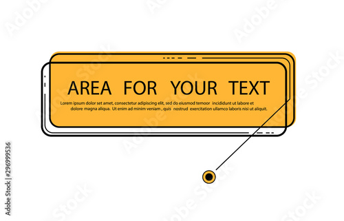 Area for your text. Names of digital callouts. Layout element for web, brochure, infographics. Vector illustration.