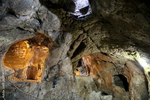 Derinkuyu underground city tunnels, Cappadocia, Turkey - the largest excavated underground city in Turkey.   photo