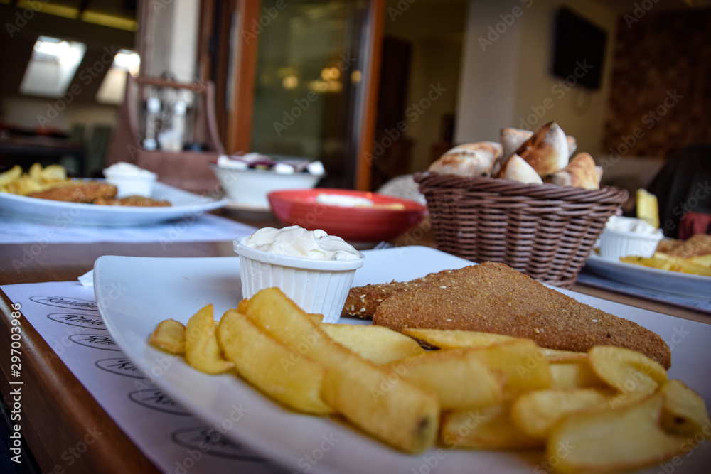 food in restaurant
