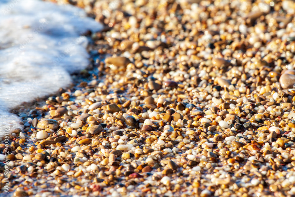 sea pebbles colored granite on the beach sea pebbles colored granite on the beach