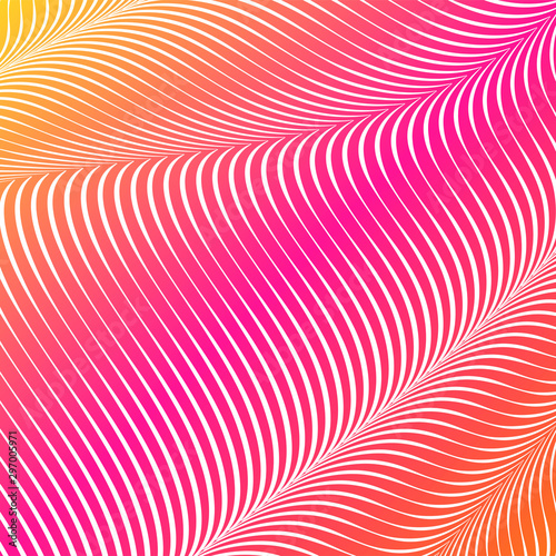 Abstract acid color wavy background, optical art, opart striped. Neon gradient © Drekhann