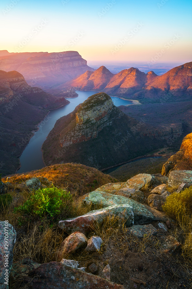 three rondavels and blyde river canyon at sunset, south africa 72