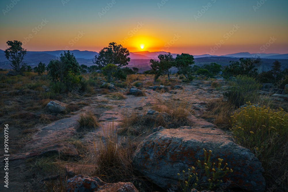 sunset at three rondavels lookout in blyde river canyon, south africa 12