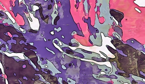 Creative painting pictorial art. Colorful wallpaper in modern style. Abstract texture background. Digital artwork for graphic design, print on canvas. Stock. Can be used as conceptual pattern. Marble.