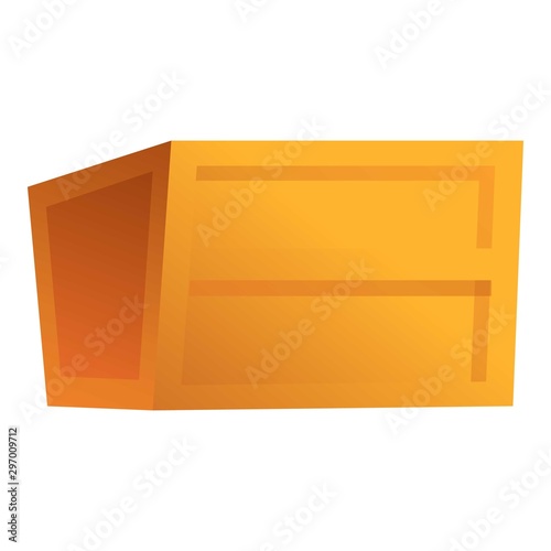 Parcel box icon. Cartoon of parcel box vector icon for web design isolated on white background