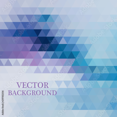 Abstract geometric background with transparent triangles. Vector illustration.