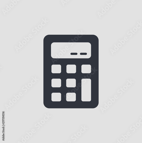 calculator icon, vector illustration. Flat design style