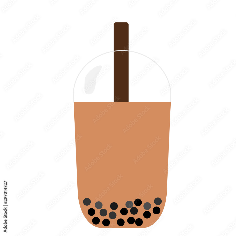 Bubble milk tea vector logo Bubble milk tea vector logo