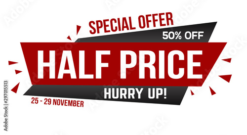 Half price banner design