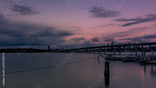 Sunset over the bridge at The Entrance, Central Coast NSW