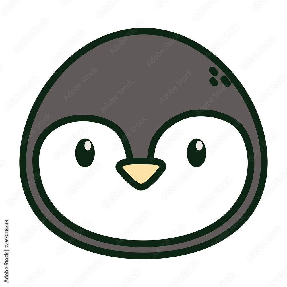 penguin face polar animal bird icon penguin face polar animal bird icon