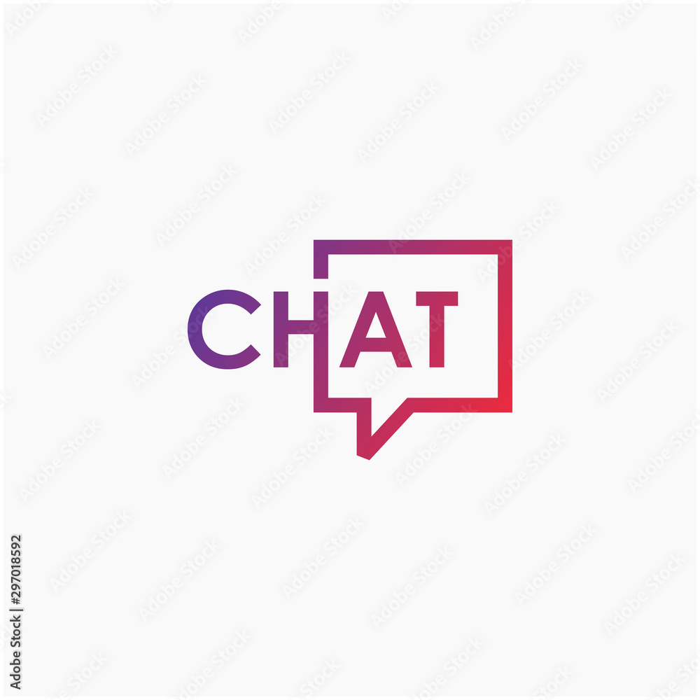 chat lettering with bubble concept. talk, speak, logo template. Chat vector logotype design template. -vector chat lettering with bubble concept. talk, speak, logo template. Chat vector logotype design template. -vector